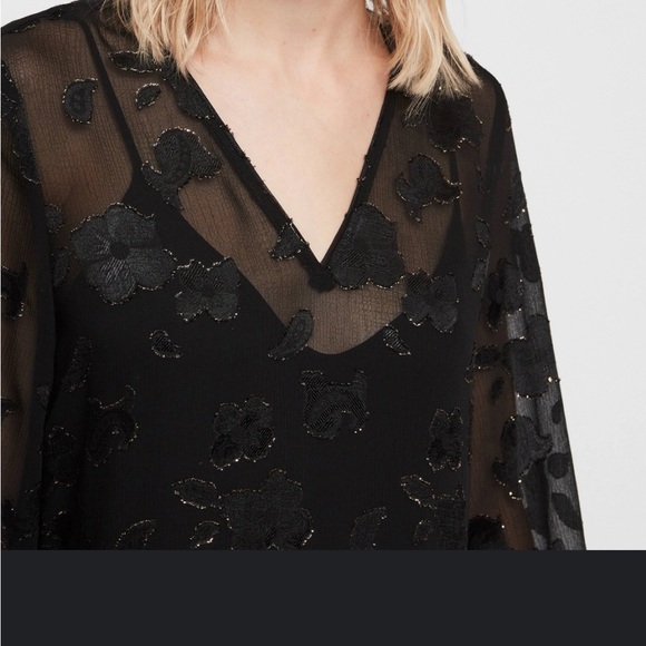 AllSaints Alia Flora Drop Waist Dress - Picture 5 of 16